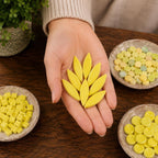 Yellow Mosaic Tile Starter Set – Ceramic, Glass, Vitreous Mix for Beginners