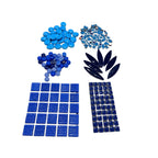 Blue Purple Mosaic Tile Starter Set – Ceramic, Glass, Vitreous Mix for Beginners
