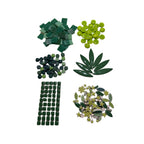 Green Mosaic Tile Starter Set – Ceramic, Glass, Vitreous Mix for Beginners