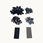 Black and Grey Mosaic Tile Starter Set – Ceramic, Glass, Vitreous Mix for Beginners