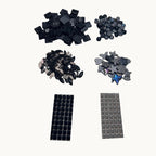 Black and Grey Mosaic Tile Starter Set – Ceramic, Glass, Vitreous Mix for Beginners
