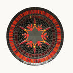Red Star Bamboo Dish Mosaic Kit – Modern Mandala Design Craft Project
