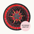 Red Star Bamboo Dish Mosaic Kit – Modern Mandala Design Craft Project
