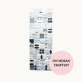 White and Silver Mosaic Wall Plaque Kit – Handmade Beginner Art