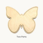 Wooden Mosaic Butterfly Two-Part Mosaic Base - Perfect for Adult and Child Creative Projects