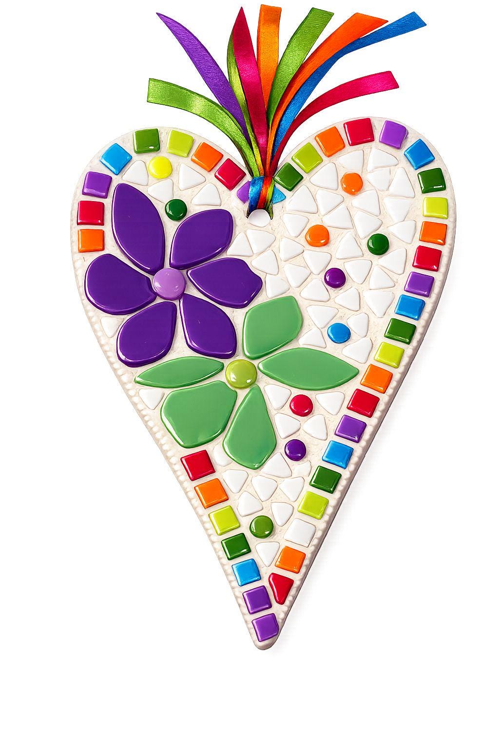 Beginner Heart Mosaic Starter Kit – Mini Mosaic Projects - no cutting required