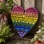 Geometric Rainbow Mosaic Heart Kit – Beginner Friendly DIY Craft Box