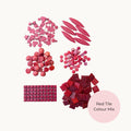 Red Mosaic Tile Starter Set – Ceramic, Glass, Vitreous Mix for Beginners