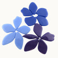 Recycled Glass Mosaic Petals – Free Form Purple Mix, 15 Piece Craft Supplies
