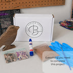Freestanding Bird Mosaic Kit – Beginner-Friendly DIY Craft, 20cm Base
