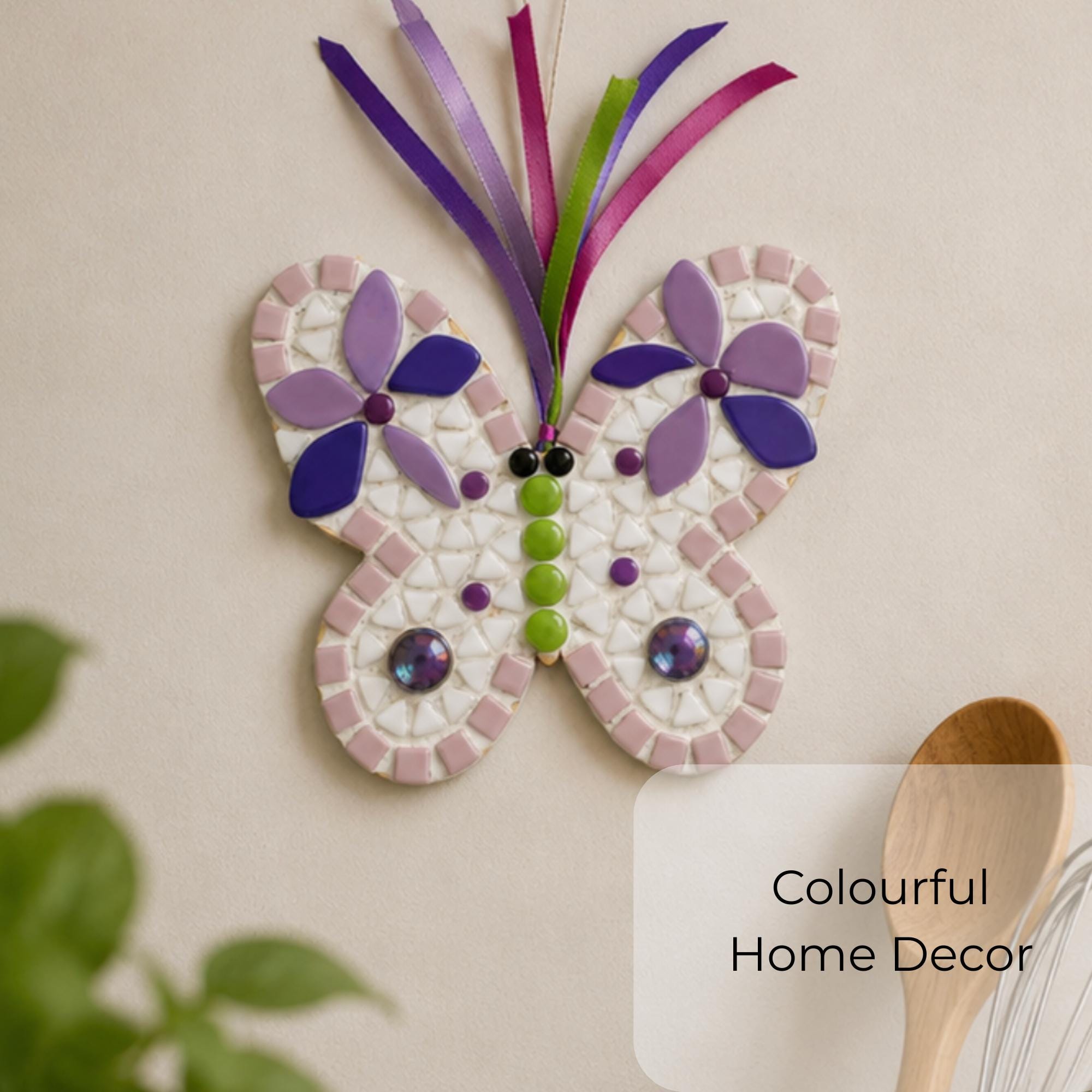 Beginner Butterfly Mosaic Kit –  Mini Mosaic Project no cutting required