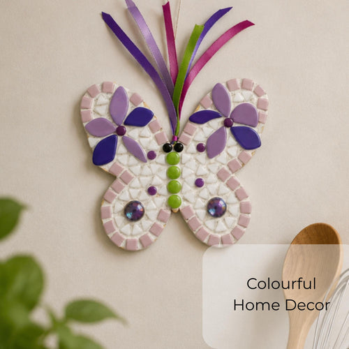 Beginner Butterfly Mosaic Kit –  Mini Mosaic Project no cutting required