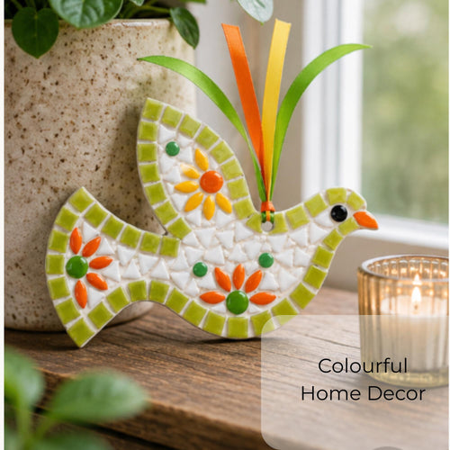 Beginner Dove Mosaic Kit – No Cutting Required, All-Inclusive Craft Project