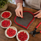 Red Mosaic Tile Starter Set – Ceramic, Glass, Vitreous Mix for Beginners