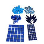 Blue Purple Mosaic Tile Starter Set – Ceramic, Glass, Vitreous Mix for Beginners