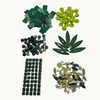 Green Mosaic Tile Starter Set – Ceramic, Glass, Vitreous Mix for Beginners