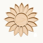 Laser Cut Wooden Sunflower Mosaic Base | 20cm Craft Shape for Broken China