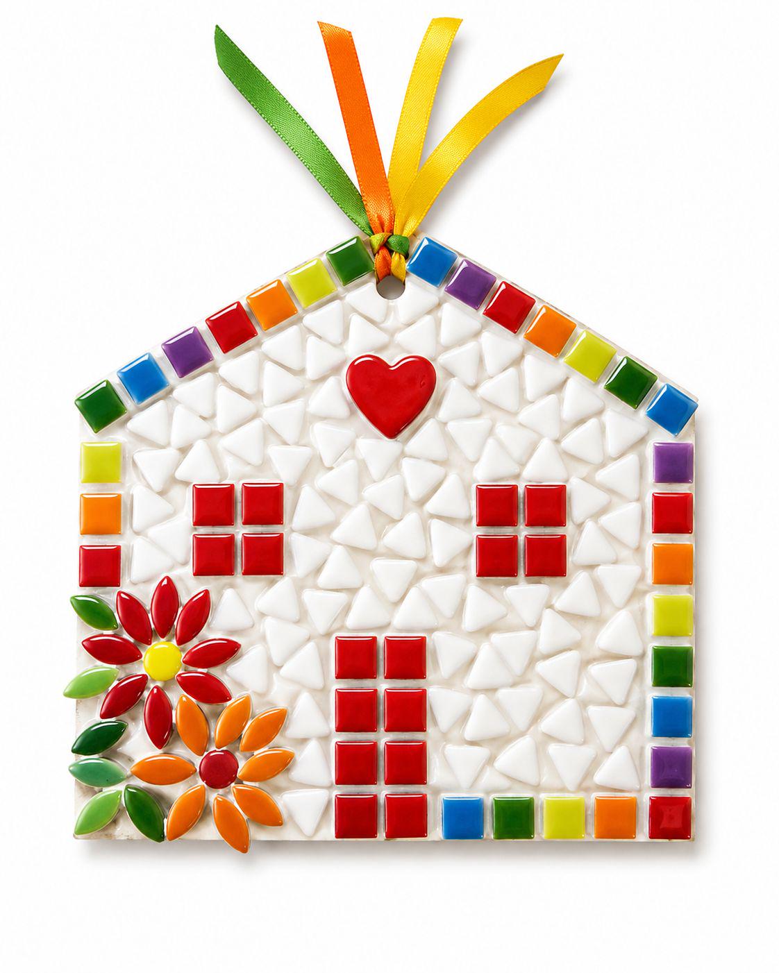 Beginner House Mosaic Starter Kit – Mini Mosaic Projects - no cutting required