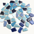 Free Dive Jigsaw Mosaic Tiles – Blue and White Ceramic Mix, No-Cut Pieces