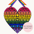 Geometric Rainbow Mosaic Heart Kit – Beginner Friendly DIY Craft Box