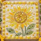 Sunburst Yellow and Amber 12mm Optic Drops for Mosaic Art Crafts & Embellishments (50g pack)