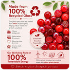 Scarlet Desire Iridescent Glass Gems | 12mm Red Optic Drops for Mosaics (50g)