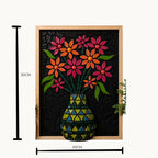 3D Midnight Blooms Flower Vase Mosaic Kit | Framed Mosaic Craft Kit | DIY Mosaic Wall Art Craft Kit | Beginner to Intermediate Mosaic Kit