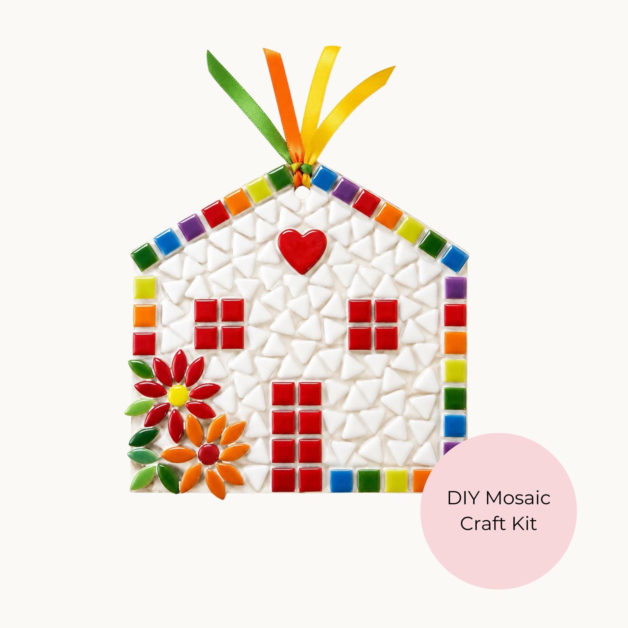 Beginner House Mosaic Starter Kit – Mini Mosaic Projects - no cutting required