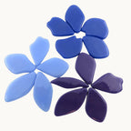 Recycled Glass Mosaic Petals – Free Form Purple Mix, 15 Piece Craft Supplies