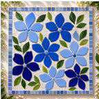 Recycled Glass Mosaic Petals – Free Form Purple Mix, 15 Piece Craft Supplies