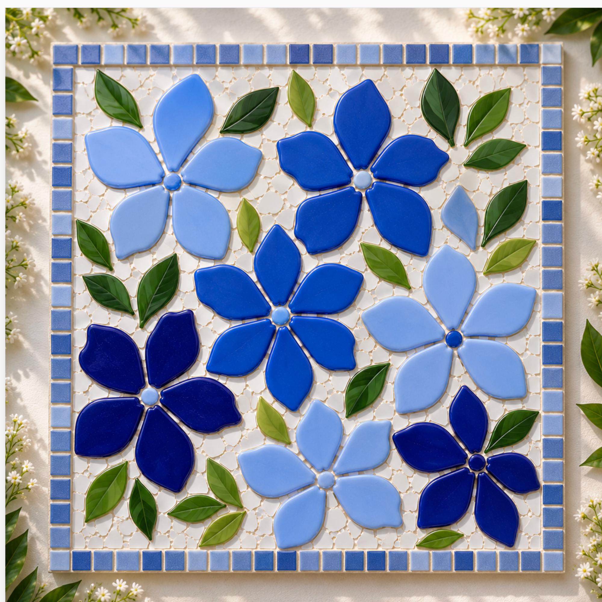 Recycled Glass Mosaic Petals – Free Form Purple Mix, 15 Piece Craft Supplies
