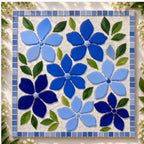 Free Form Petals – Classic Bright Blues | Recycled Glass Mosaic Supplies | 15 Piece Mix