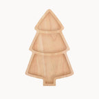 Acacia Wood Christmas Tree Mosaic Base – 22 cm Inlay Board for Festive Tray Crafts