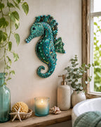 Saskia's Seahorse Mosaic Kit - Beginner-Friendly DIY Craft - requires some cutting, Perfect Gift