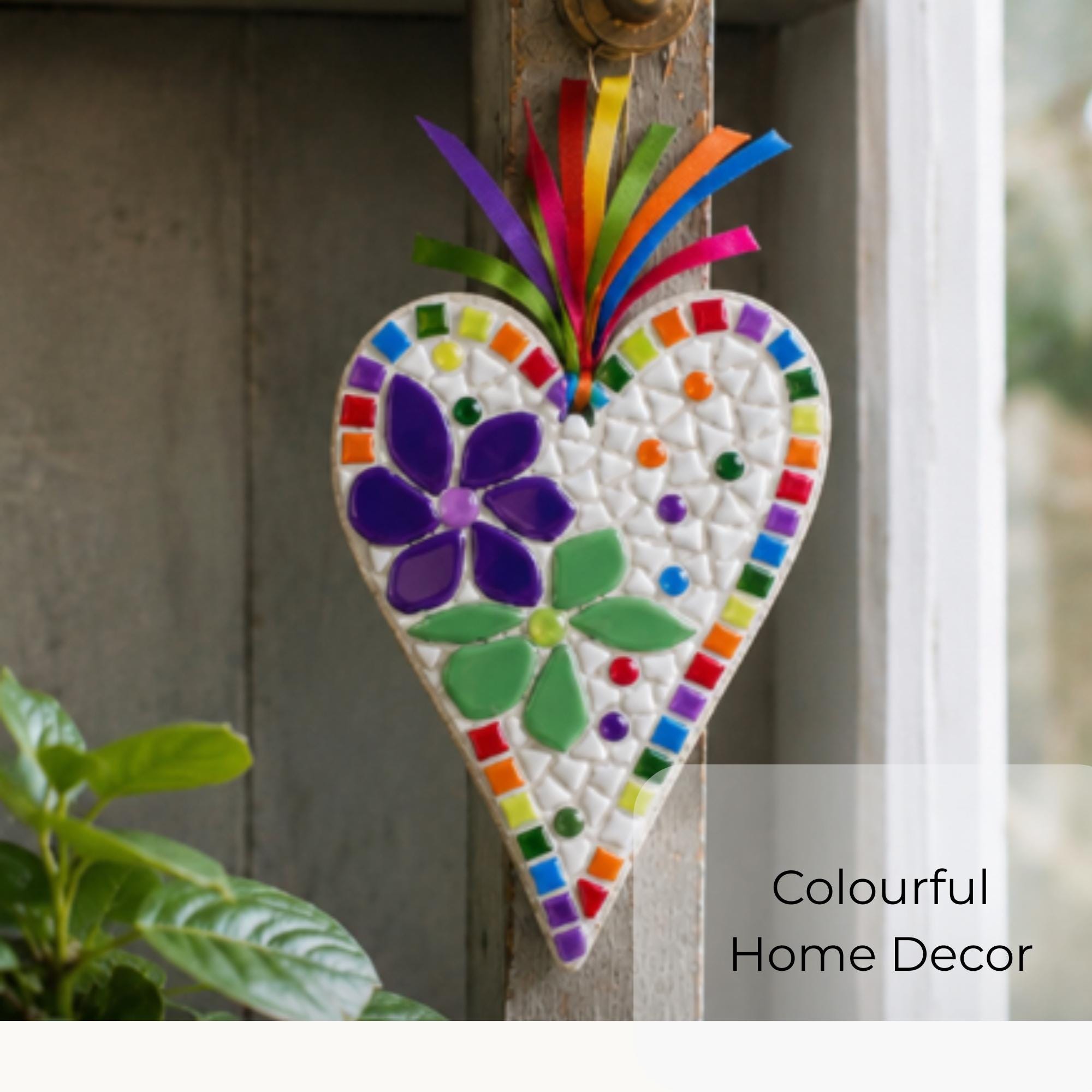 Beginner Heart Mosaic Starter Kit – Mini Mosaic Projects - no cutting required