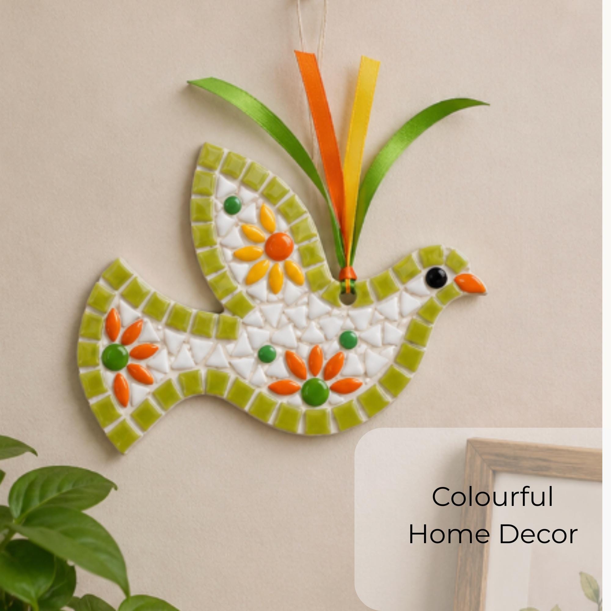 Beginner Dove Mosaic Kit – No Cutting Required, All-Inclusive Craft Project