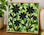 Foliage Greens Snippet Mix – Sintered Glass Jigsaw Style Mosaic Tiles | 100g Pack | Mosaic Supplies