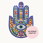 Folk Art Hamsa Hand Mosaic Kit | Beginner Craft Wall Hanging (No Cutting Required)