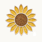 Large Wooden Sunflower Mosaic Base – 30cm | Boho Sunflower Craft Blank | Premium Quality Laser Cut Wooden Shape