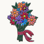 Bright Blooms Bouquet Mosaic Craft Kit | DIY Mosaic Wall Art | Ceramic Tile Craft Kit | Beginner to Intermediate Mosaic Kit
