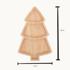 Acacia Wood Christmas Tree Mosaic Base – 22 cm Inlay Board for Festive Tray Crafts
