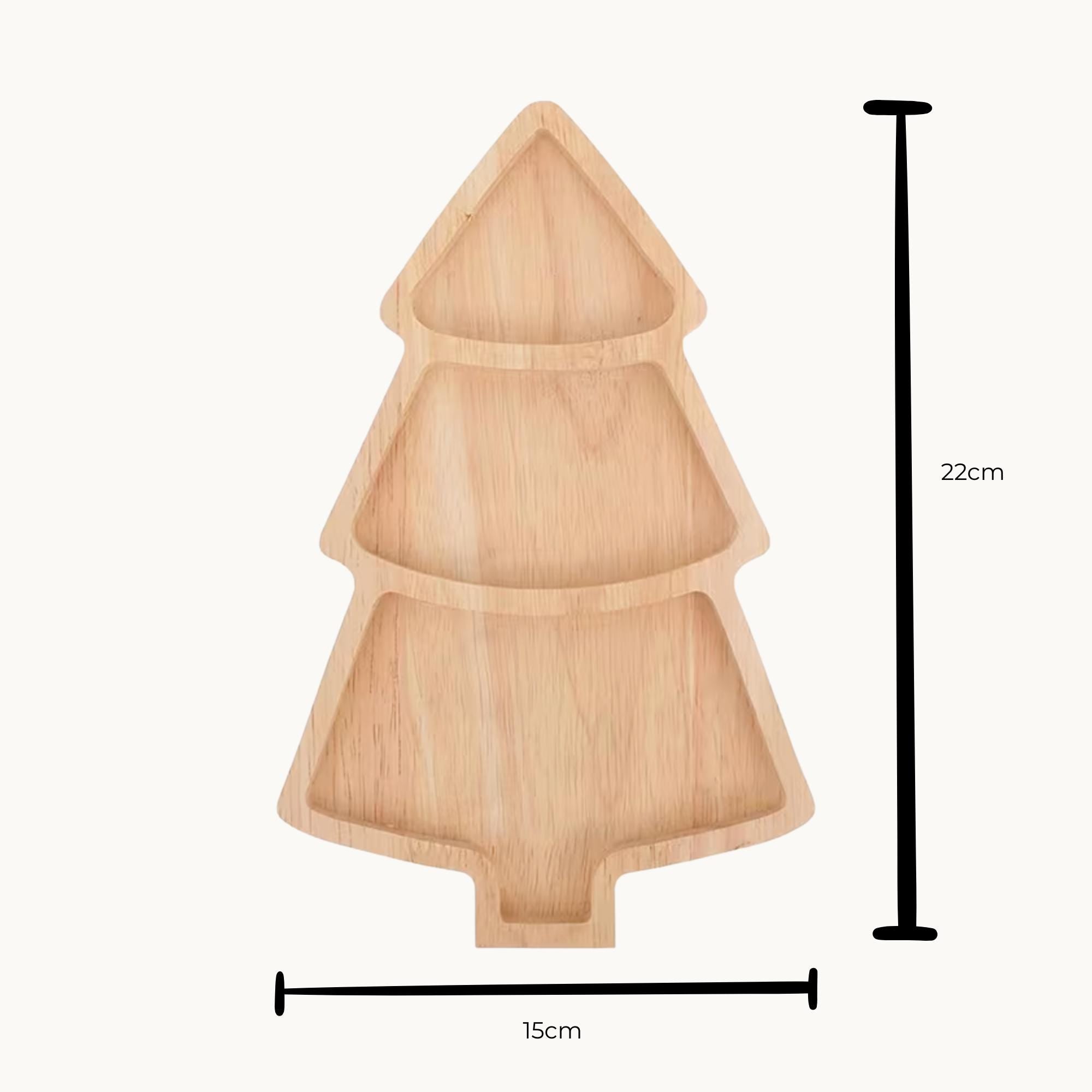 Acacia Wood Christmas Tree Mosaic Base – 22 cm Inlay Board for Festive Tray Crafts
