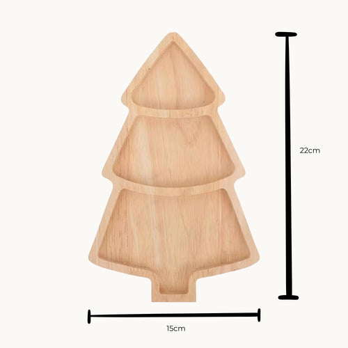 Acacia Wood Christmas Tree Mosaic Base – 22 cm Inlay Board for Festive Tray Crafts