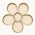 Laser Cut Wooden Flower Mosaic Base | 20cm Craft Kit, Paintable Blank