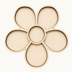 Laser Cut Wooden Flower Mosaic Base | 20cm Craft Kit, Paintable Blank