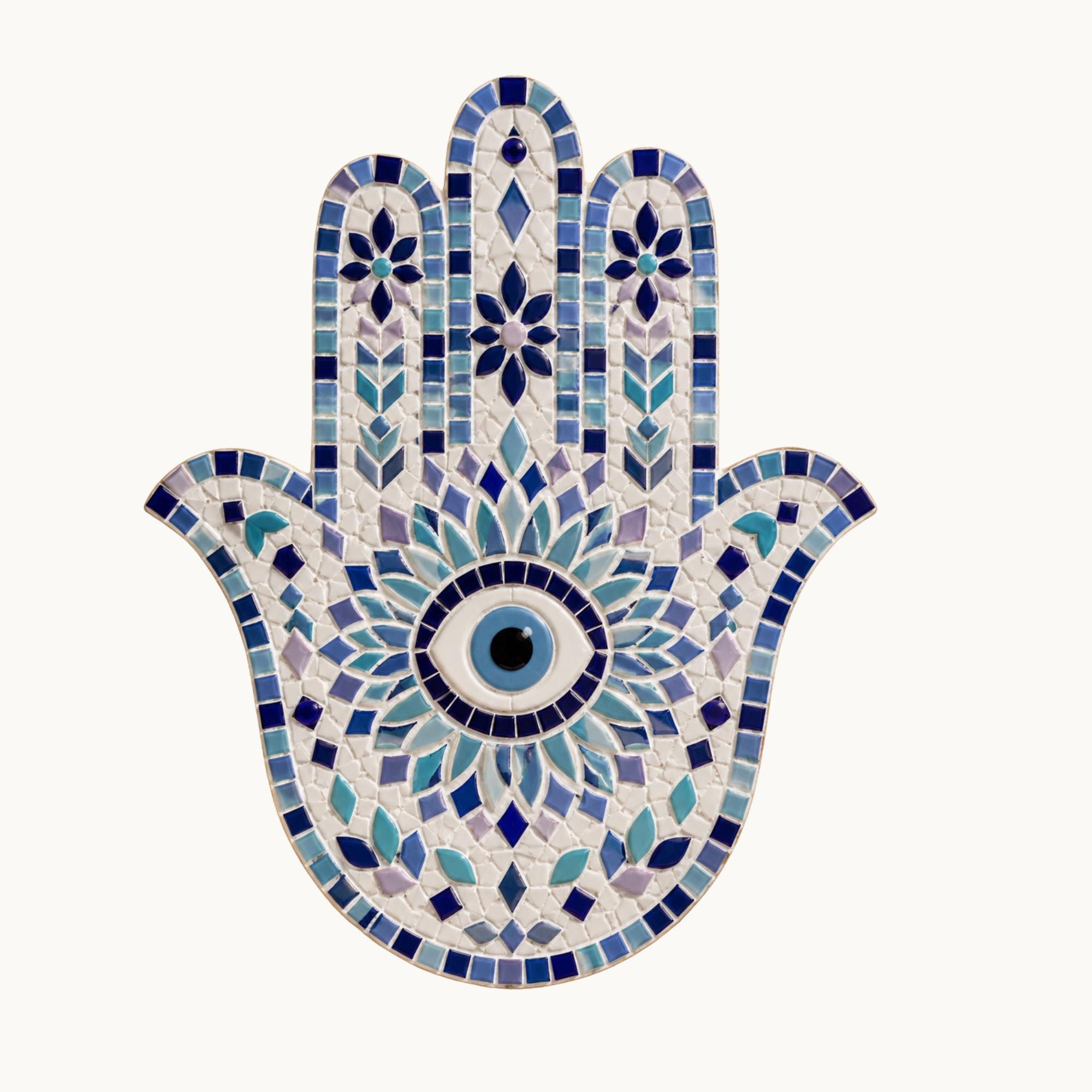 Wooden Hamsa Hand Mosaic Base – 6mm Birchwood Ply Craft Blank (28cm x 18cm) Garden Décor Projects