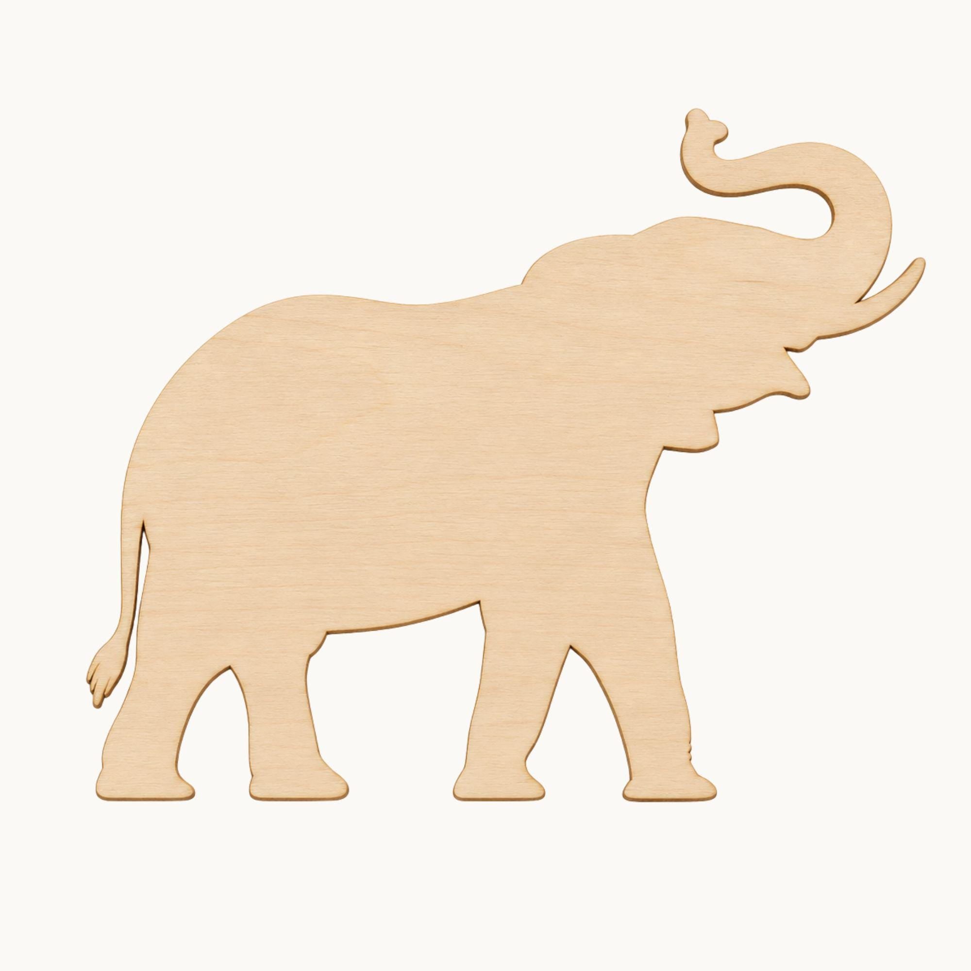 Wooden Elephant Mosaic Base – 6mm Birchwood Ply Craft Blank (23cm x 18cm) Garden Décor Projects