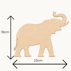 Wooden Elephant Mosaic Base – 6mm Birchwood Ply Craft Blank (23cm x 18cm) Garden Décor Projects