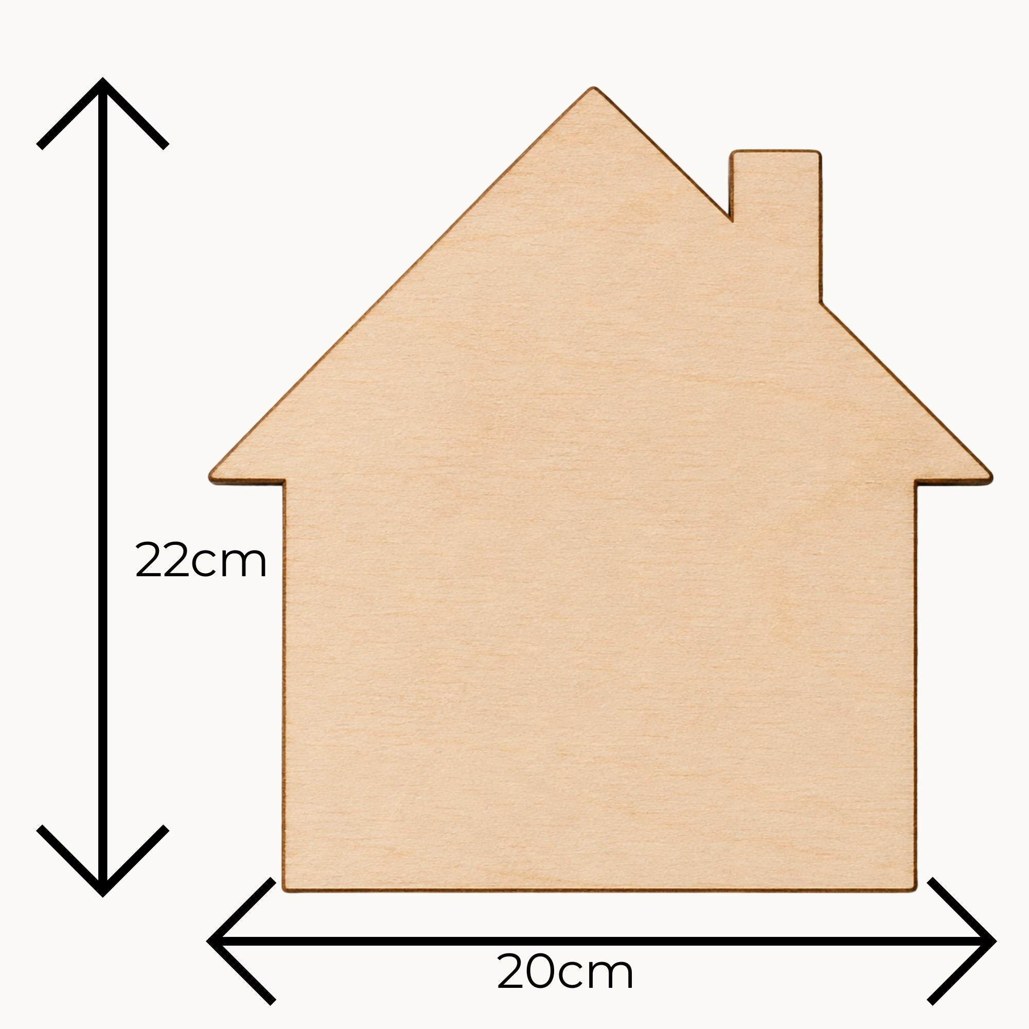 Wooden House Mosaic Base – 6mm Birchwood Ply Craft Blank Two Sizes Garden Décor Projects