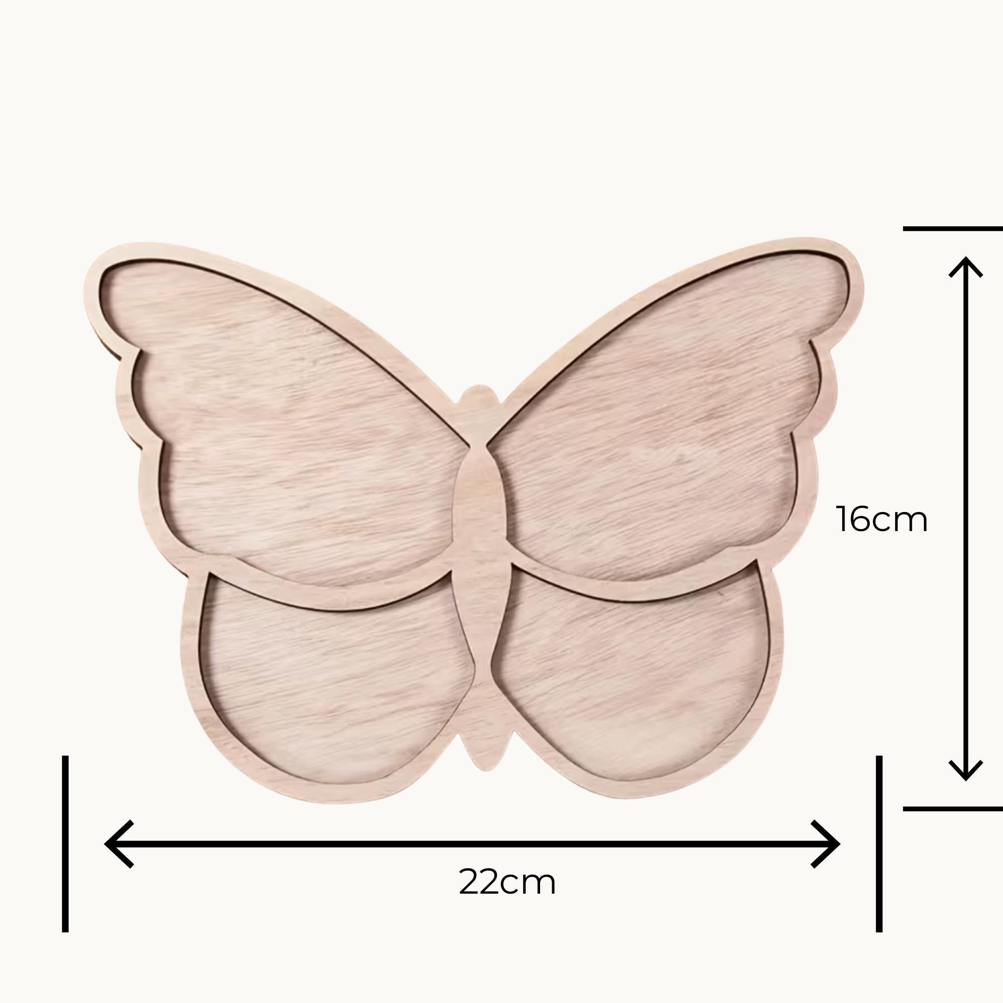 Medium Laser Cut Wooden Butterfly Mosaic Base | 22cm Craft Shape for Broken China